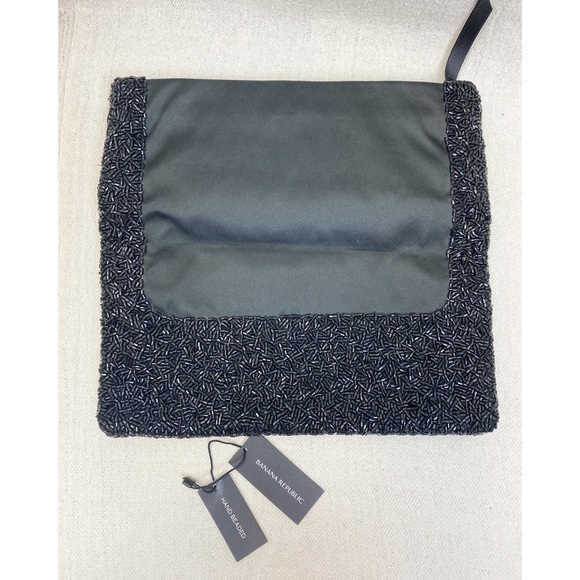 Banana Republic Black Hand Beaded Clutch - Picture 7 of 9